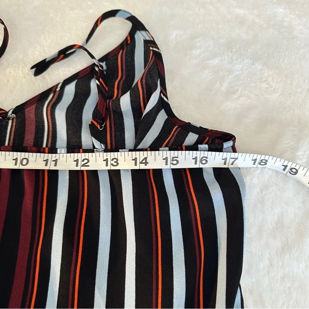 Halogen V-Neck Striped Adjustable Straps Tank Top Camisole Size M - Picture 9 of 11